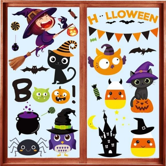 Halloween Window Clings, Halloween Window Decorations Halloween Window Stickers - Picture 1 of 6